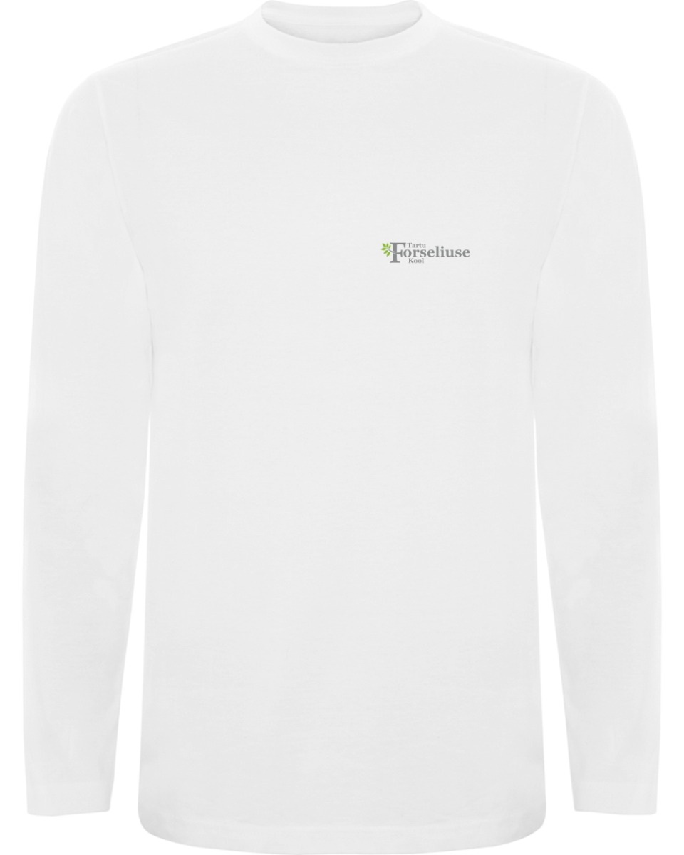 Unisex pikkade varrukatega särk, valge