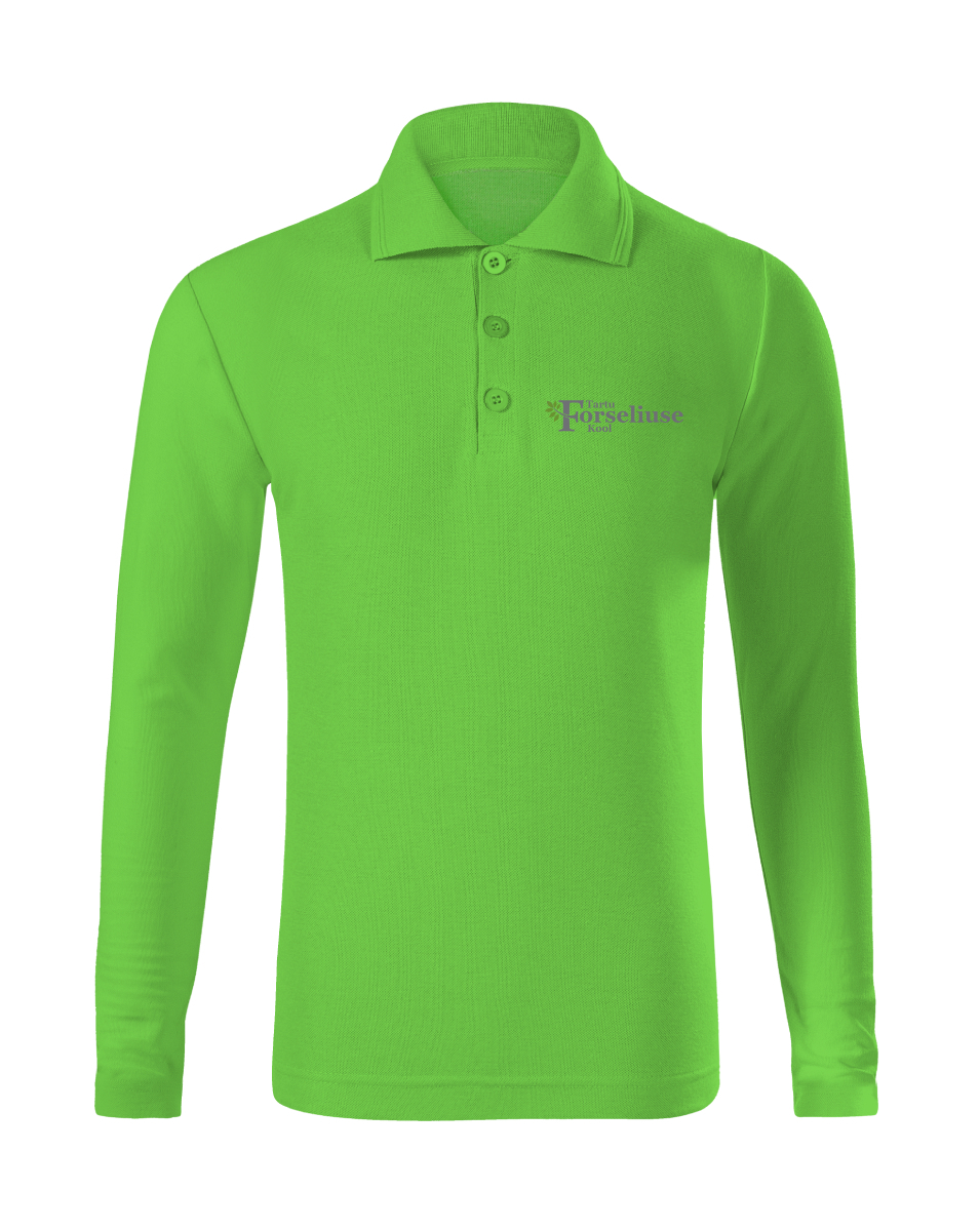 Laste kitsas pikkade varrukatega polosärk, heleroheline