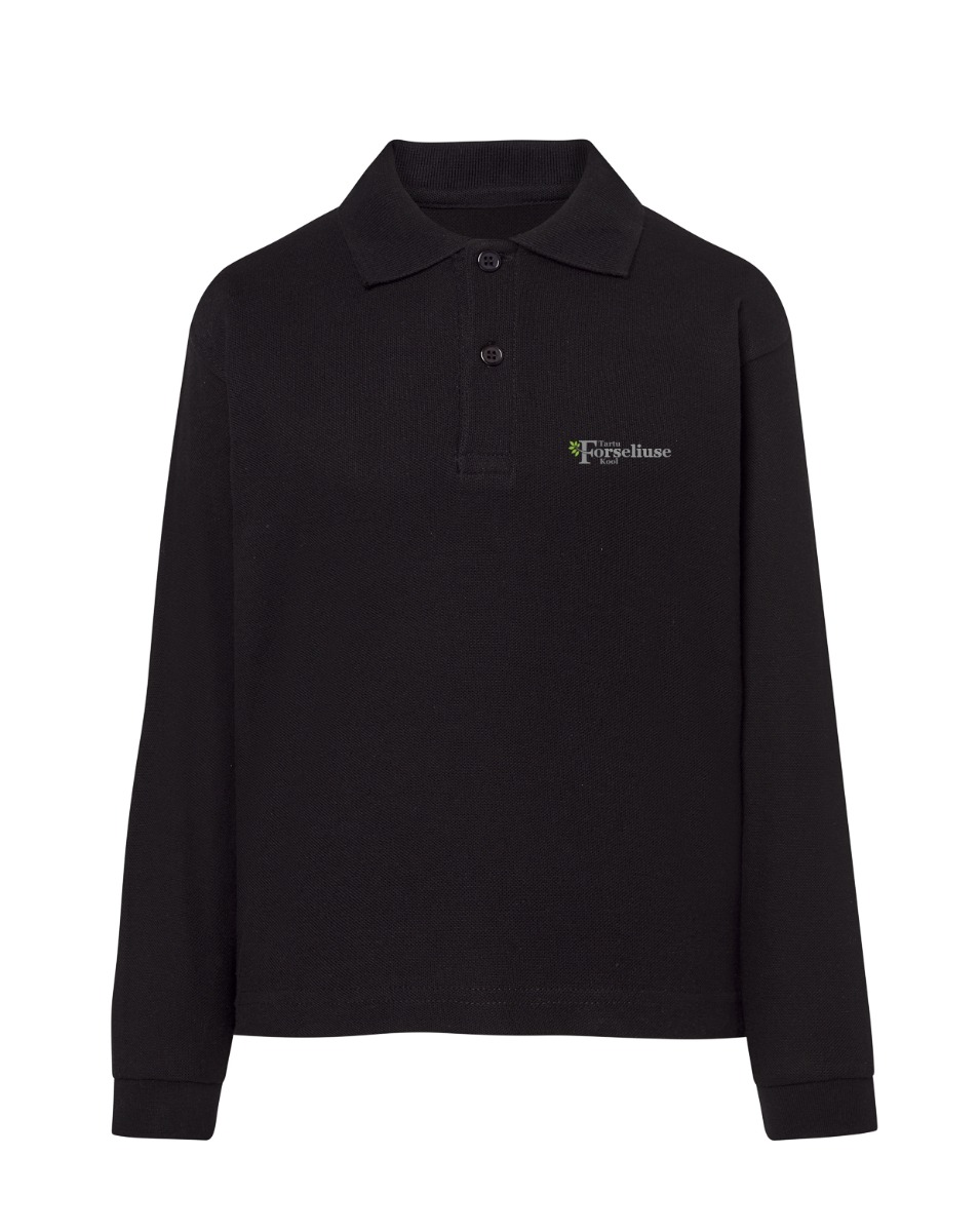 Laste pikkade varrukatega polosärk, must