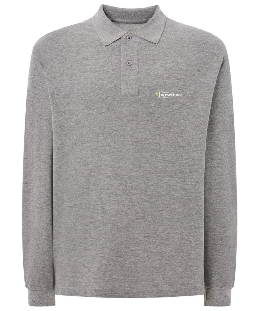 Meeste pikkade varrukatega polosärk, hall